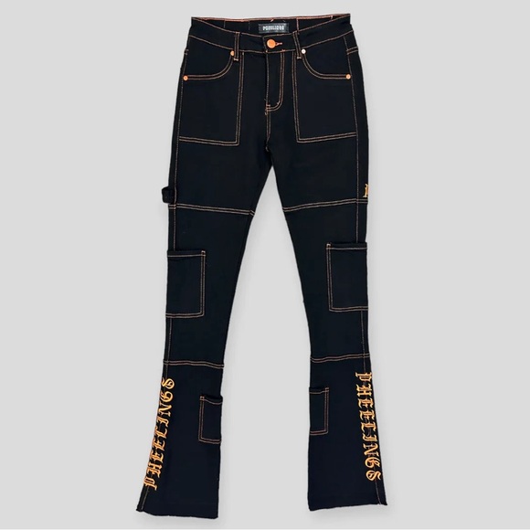 PHEELINGS "DEFYING ODDS" CARGO FLARE STACK DENIM JEANS ONLY - Picture 6 of 8